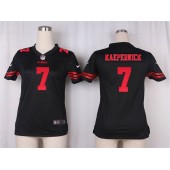 Women Nike San Francisco 49ers #7 Colin Kaepernick Game Black NFL Jersey