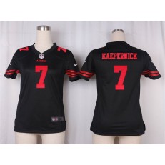 Women Nike San Francisco 49ers #7 Colin Kaepernick Game Black NFL Jersey