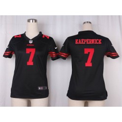 Women Nike San Francisco 49ers #7 Colin Kaepernick Game Black NFL Jersey