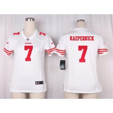 Women Nike San Francisco 49ers #7 Colin Kaepernick Game White NFL Jersey