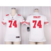 Women Nike San Francisco 49ers #74 Joe Staley Game White NFL Jersey