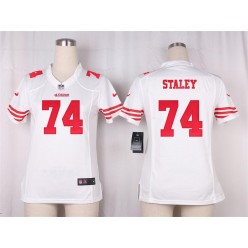 Women Nike San Francisco 49ers #74 Joe Staley Game White NFL Jersey