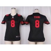 Women Nike San Francisco 49ers #8 Steve Young Game Black NFL Jersey