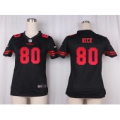 Women Nike San Francisco 49ers #80 Jerry Rice Game Black NFL Jersey