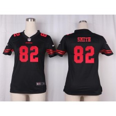 Women Nike San Francisco 49ers #82 Torrey Smith Game Black NFL Jersey