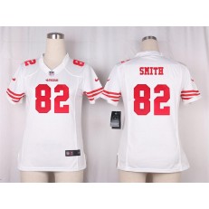 Women Nike San Francisco 49ers #82 Torrey Smith Game White NFL Jersey