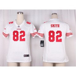 Women Nike San Francisco 49ers #82 Torrey Smith Game White NFL Jersey