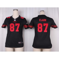 Women Nike San Francisco 49ers #87 Dwight Clark Game Black NFL Jersey