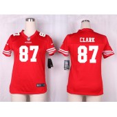 Women Nike San Francisco 49ers #87 Dwight Clark Game Red Team Color NFL Jersey