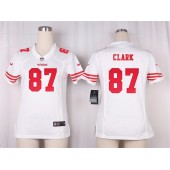 Women Nike San Francisco 49ers #87 Dwight Clark Game White NFL Jersey