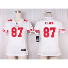 Women Nike San Francisco 49ers #87 Dwight Clark Game White NFL Jersey