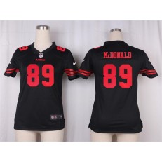 Women Nike San Francisco 49ers #89 Vance McDonald Game Black NFL Jersey