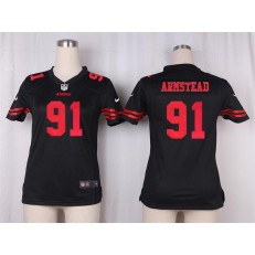 Women Nike San Francisco 49ers #91 Arik Armstead Game Black NFL Jersey