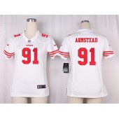Women Nike San Francisco 49ers #91 Arik Armstead Game White NFL Jersey