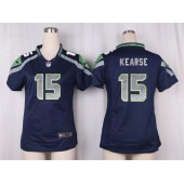 Women Nike Seattle Seahawks #15 Jermaine Kearse Game Steel Blue Team Color NFL Jersey