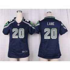 Women Nike Seattle Seahawks #20 Jeremy Lane Game Steel Blue Team Color NFL Jersey