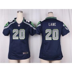 Women Nike Seattle Seahawks #20 Jeremy Lane Game Steel Blue Team Color NFL Jersey