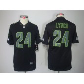 Women Nike Seattle Seahawks #24 Marshawn Lynch Black Impact Limited NFL Jersey