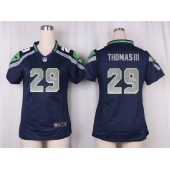 Women Nike Seattle Seahawks #29 Earl Thomas III Game Steel Blue Team Color NFL Jersey