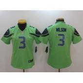 Women Nike Seattle Seahawks #3 Russell Wilson Green Game NFL Jersey