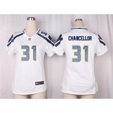 Women Nike Seattle Seahawks #31 Kam Chancellor Game White NFL Jersey