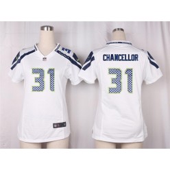 Women Nike Seattle Seahawks #31 Kam Chancellor Game White NFL Jersey
