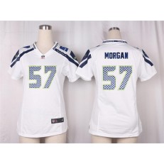 Women Nike Seattle Seahawks #57 Mike Morgan Game White NFL Jersey
