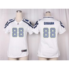 Women Nike Seattle Seahawks #88 Jimmy Graham Game White NFL Jersey