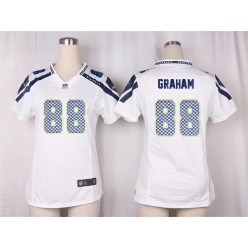 Women Nike Seattle Seahawks #88 Jimmy Graham Game White NFL Jersey