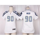 Women Nike Seattle Seahawks #90 Jarran Reed Game White NFL Jersey