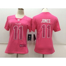 Women Nike Atlanta Falcons #11 Julio Jones Pink Stitched NFL Limited Rush Fashion Jersey