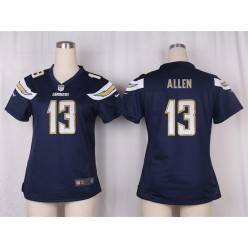 Women Nike San Diego Chargers #13 Keenan Allen Game Navy Blue Team Color NFL Jersey