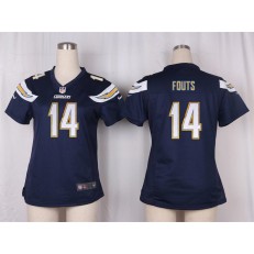 Women Nike San Diego Chargers #14 Dan Fouts Game Navy Blue Team Color NFL Jersey
