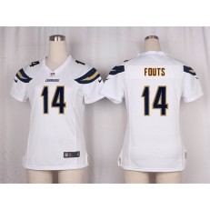 Women Nike San Diego Chargers #14 Dan Fouts Game White NFL Jersey