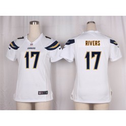 Women Nike San Diego Chargers #17 Philip Rivers Game White NFL Jersey