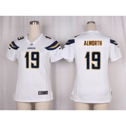 Women Nike San Diego Chargers #19 Lance Alworth Game White NFL Jersey