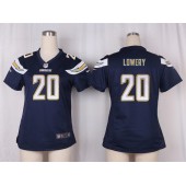 Women Nike San Diego Chargers #20 Dwight Lowery Game Navy Blue Team Color NFL Jersey