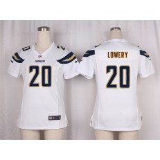 Women Nike San Diego Chargers #20 Dwight Lowery Game White NFL Jersey