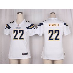 Women Nike San Diego Chargers #22 Jason Verrett Game White NFL Jersey