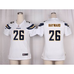 Women Nike San Diego Chargers #26 Casey Hayward Game White NFL Jersey