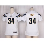 Women Nike San Diego Chargers #34 Derek Watt Game White NFL Jersey