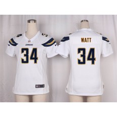 Women Nike San Diego Chargers #34 Derek Watt Game White NFL Jersey