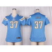 Women Nike San Diego Chargers #37 Jahleel Addae Game Electric Blue Alternate NFL Jersey
