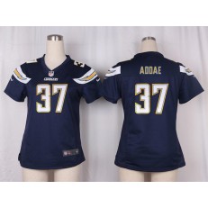 Women Nike San Diego Chargers #37 Jahleel Addae Game Navy Blue Team Color NFL Jersey