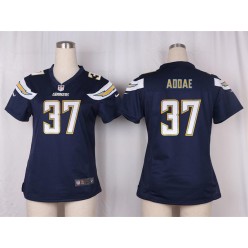 Women Nike San Diego Chargers #37 Jahleel Addae Game Navy Blue Team Color NFL Jersey