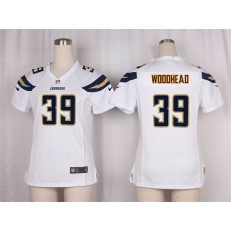 Women Nike San Diego Chargers #39 Danny Woodhead Game White NFL Jersey