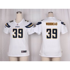 Women Nike San Diego Chargers #39 Danny Woodhead Game White NFL Jersey