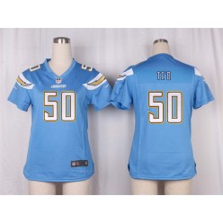 Women Nike San Diego Chargers #50 Manti Te'o Game Electric Blue Alternate NFL Jersey