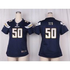 Women Nike San Diego Chargers #50 Manti Te'o Game Navy Blue Team Color NFL Jersey
