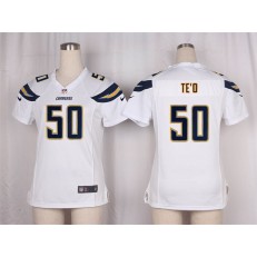 Women Nike San Diego Chargers #50 Manti Te'o Game White NFL Jersey